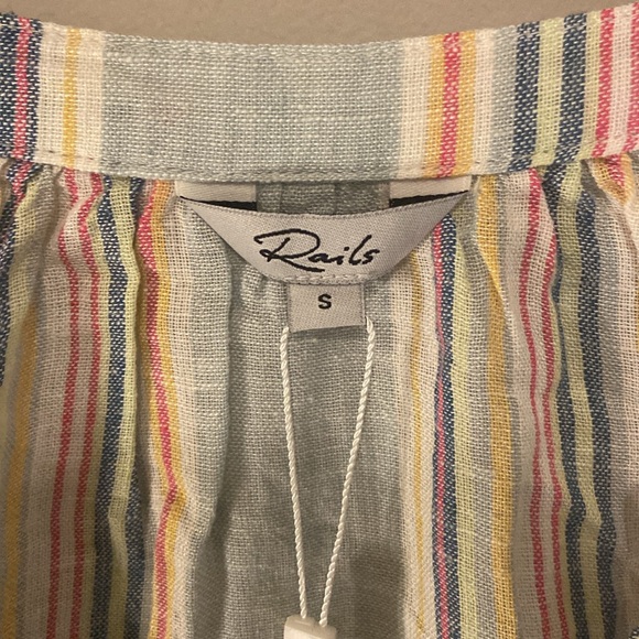 RAILS Vibrant Multicolored Linen Blend Womens Top Retail: $168 - Picture 4 of 6